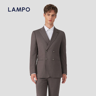 LAMPO 120S 蓝豹西装 男套装 商务外套新郎结婚西服 新款 super