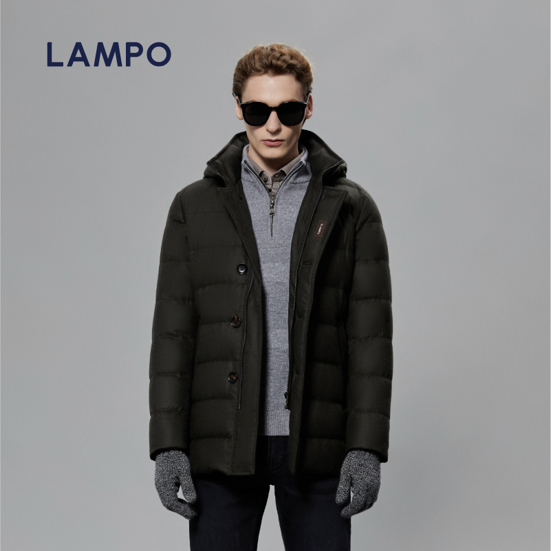 LAMPO/蓝豹中长款男士羽绒服
