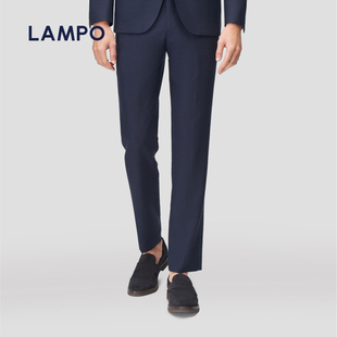 秋冬热卖 羊毛混纺休闲四袋裤 LAMPO 休闲裤 百搭9分裤 蓝豹男士
