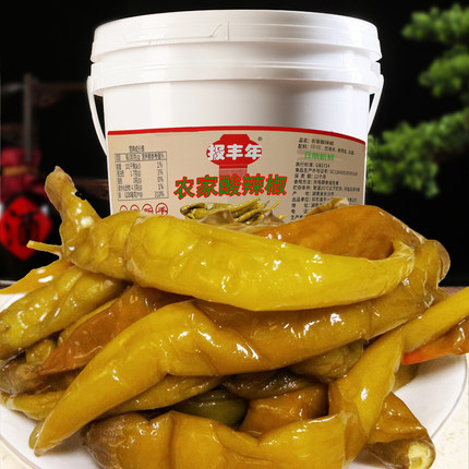 大桶商用酸辣椒湖南特产腌辣椒酸菜坛子腌菜下饭菜小米辣特辣泡椒