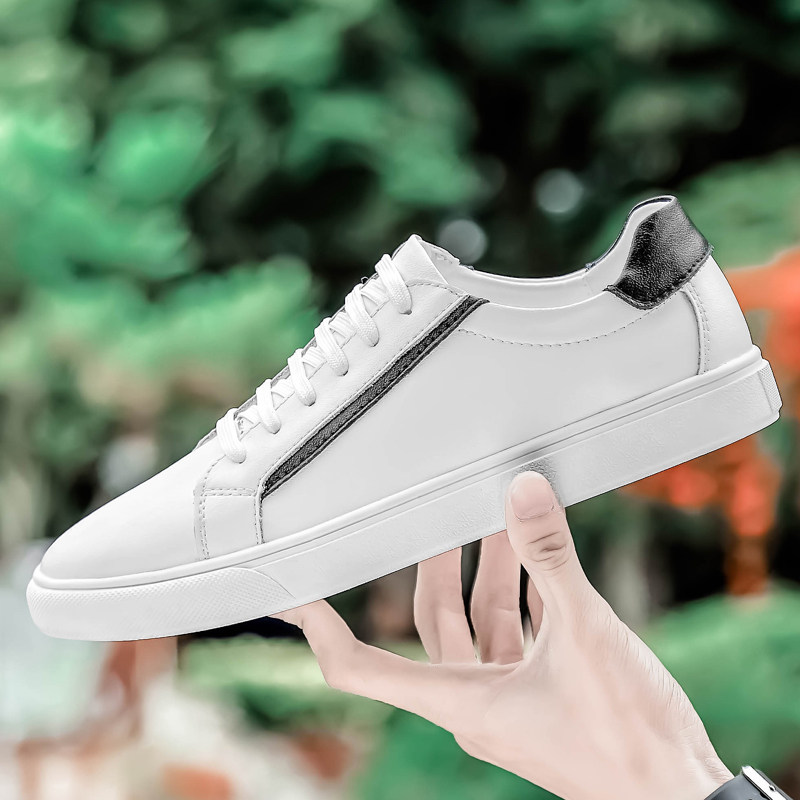 真皮男鞋2026新款春夏季透气休闲平板鞋男士小白鞋防水青年潮鞋子