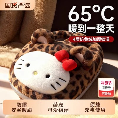充电暖宝宝暖脚宝2025新款热水袋暖脚神器床上暖足暖水袋毛绒可爱