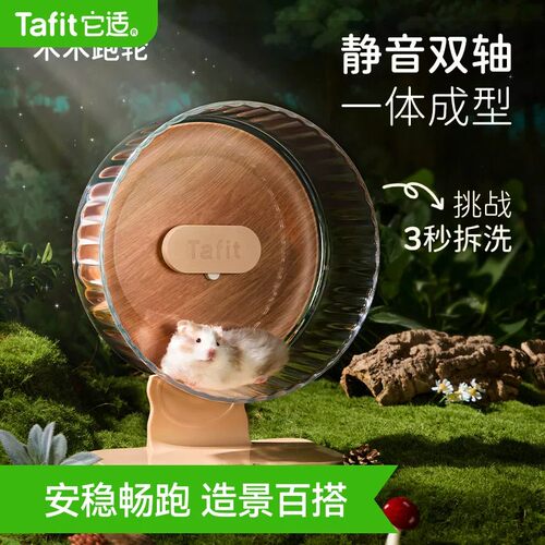 仓鼠跑轮金丝熊超静音滚轮解闷大号运动玩具笼子造景艾特用品