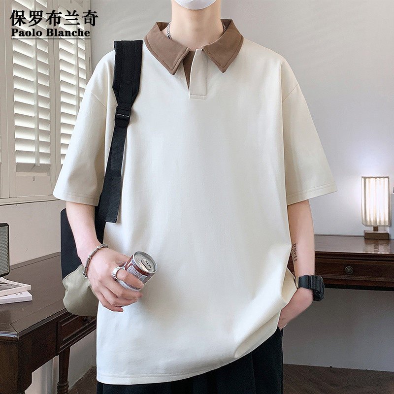 保罗男士夏季薄款潮流翻领上衣帅Polo衫