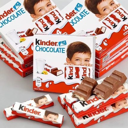 德国Kinder健达牛奶巧克力T8进口儿童零食100g盒装不含代可可脂