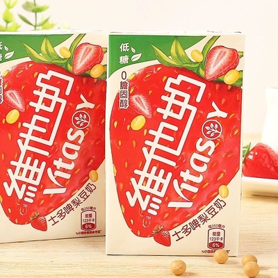 维他奶低糖草莓味豆奶250ml