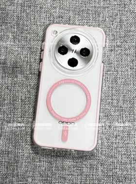 透明粉边大孔双层金属圈Find X9/X8s+适用OPPO A6/Reno15/14手机壳x7/11一加15/ACE5/8PRO防摔12/2/13T磁吸6