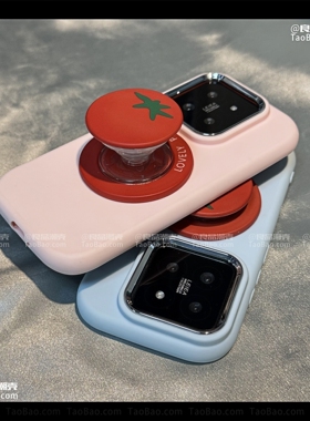 ins创意西红柿磁吸支架适用IQOO Z9TURBO手机壳IQOO13/NEO10圆边12/11小众neo7女3/U5软1防摔Z6/8X硅胶10PRO+