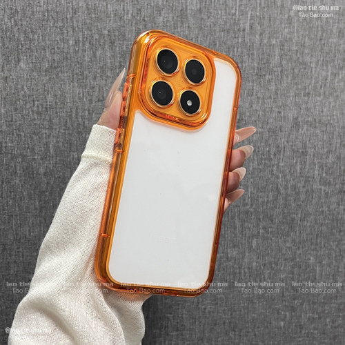 ins橙色透明亚克力S50t适用VIVO s60元气版S30手机壳S20/S18/S19全包镜头Y6t亚克力Y60/Y78带凹槽Y500套Y33S