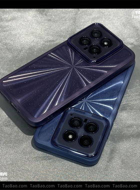 暗夜紫色极光烟花镭射适用红米k50小米14/13手机壳11至尊版10S/civi4带镜头膜Note13PRO+女12T/K40pro/K70/60