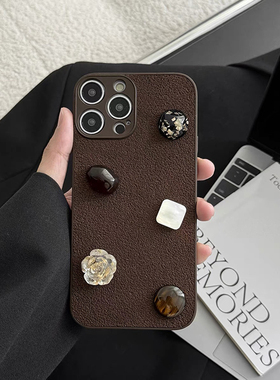 小众高级感棕色宝石适用IQOO12/13手机壳6se/iQOO neo8新款9复古10pro气质neo7冷淡风U5全包Z8X/Z3/Z6/z1/11S