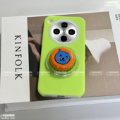 荧光绿色汽水创意瓶盖磁吸支架FIND 13T果冻耐脏 X8S一加ACE5pro液态硅胶1 X8Ultra适用OPPO Reno14手机壳X7