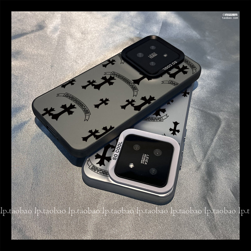 潮牌十字架适用小米14/12手机壳