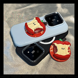 ins褶皱立体苹果磁吸支架S50适用VIVO X300/X200Ultra手机壳Y300pro+防摔S20/V30/X100/X90软壳S18/S19女S17E