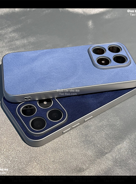 高级感秋冬做旧蓝色牛仔裤纹磁吸适用三星S25edge手机壳Galaxy S24 Ultra/S25+全包镜头防摔防滑皮革男女磨砂