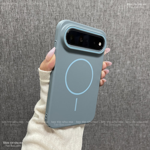 小众深蓝色内置磁吸充电适用谷歌Pixel 11pro手机壳Google 10A/9A磨砂轻薄8A/7A/6A高级感大孔PC硬男女简约套