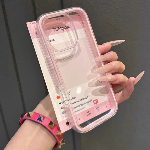 马卡龙粉色边框二合一Turbo4适用Civi5小米17/15/14手机壳K90/K80/K60红米K70至尊版Note11透明3女12T/13PRO+