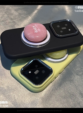 气质简约石头磁吸支架适用IQOONEO10手机壳iqoo 13/12高级感11s新款neo7硅胶U3软Z9X/6/z9turbo全包8/10PRO/5