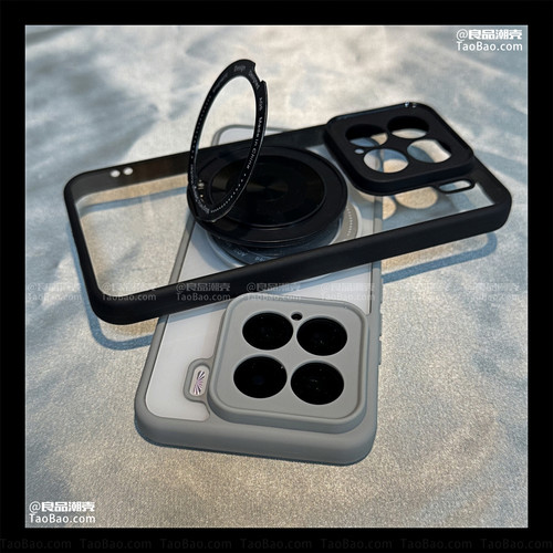 透明钛灰边360°旋转支架Find X8适用OPPO Reno14/13/A5手机壳K11高级感A16K磨砂A3i/2PRO/12F/1/A79情侣A58X