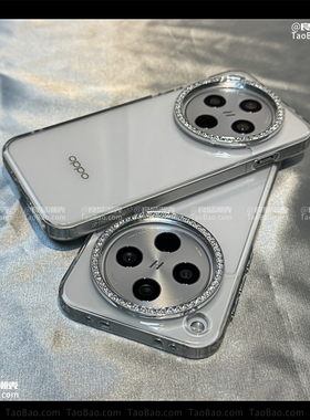 ins奢华闪钻镜头带凹槽TURBO4适用K80小米17/15/14Ultra手机壳K60/10T红米Note13pro+可滴胶12/11/Civi3透明