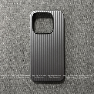 冷淡风极简钛灰色瓦楞适用VIVO S50手机壳S30PRO MINI大孔X300S金属独立按键X200PRO磨砂Mini硬FE大孔V70防滑