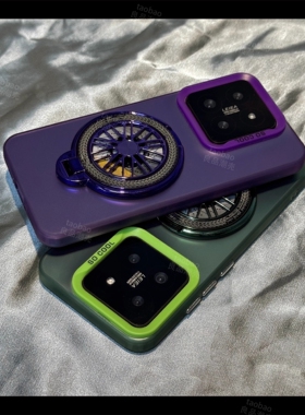 怀表陀螺金属支架适用Mate60华为P70PRO+手机壳NOVA9暗紫色50E高级感12SE磁吸30旋转8全包10畅享70/60X/40/11