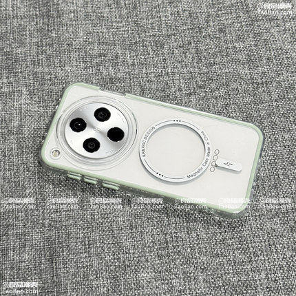ins夏天浅绿色边双层金属圈Find X7适用OPPO Reno14/13手机壳X8S/11一加ACE5/9PRO/8/12二合一A2m/3/1磁吸K10