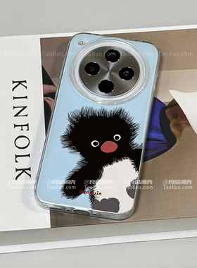 大孔爆炸头小企鹅趣味可爱Find X8s适用OPPO Reno13/14/6手机壳10PRO创意9/5情侣K12搞怪7可爱A58/A3i/1/5女2