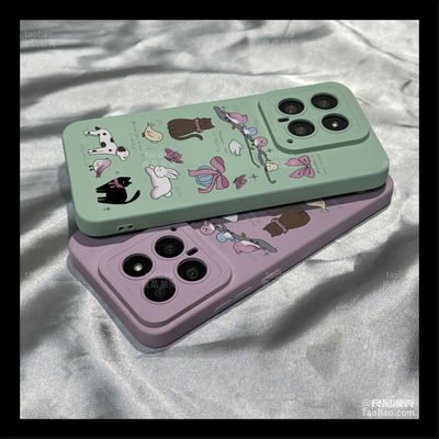 少女蝴蝶结猫咪荣耀300/400/200/90GT/70/80手机壳100/X50i+新款60se畅玩20硅胶X9c/X30i液态Magic6魔术5/3/4