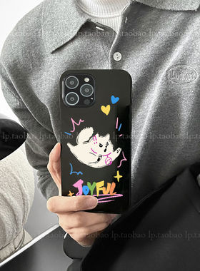 奔跑吧小猫小狗K10适用OPPO Reno5/A92s手机壳A11x涂鸦FINDX3硅胶R11PLUS/9pro+/4SE全包A72情侣56女12新款58