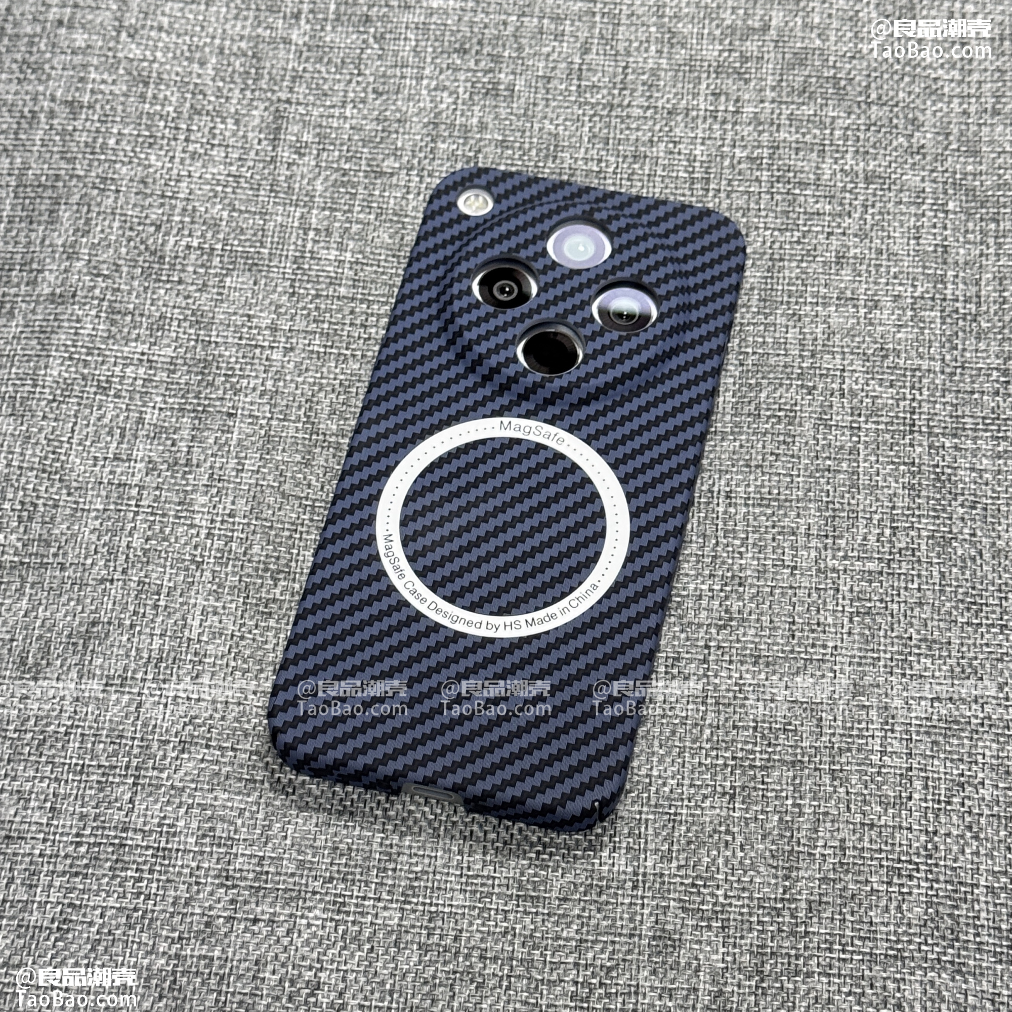 深蓝色凯夫拉纹理适用一加13T手机壳1+ACE5防摔OnePlus碳纤维纹ACE3全包镜头2PRO男款11潮12磨砂散热磁吸充电