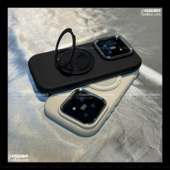 Q3i男款 简约CD纹360°金属可旋转支架适用Realme GT7PRO手机壳V13真我GTneo6se磨砂V50 v20防摔v11s纯色NEO5