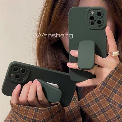 复古绿色适用红魔11/10PRO努比亚Z80/Z70/Z60SPro手机壳Z60推拉支架Z50S Ultra纯色9/6pro+/Z50S Pro全包防摔