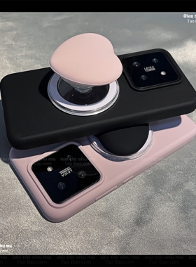 高级感液态硅胶爱心磁吸支架适用华为Nova15/14活力版手机壳NOVA13耐脏12PRO女11软糯9防摔Ultra全包小众甜酷