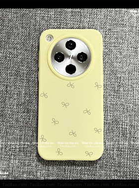 亲肤奶黄色软糯液态硅胶S30适用VIVO X200PRO MINI手机壳x100Ultra高级感蝴蝶结X90/V40液体S20/S18/S19女S17