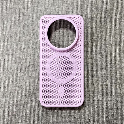 ins淡雅紫色镂空磁吸蜂窝网孔散热适用荣耀Magic8手机壳7PRO魔术6防滑防摔GTPRO大孔磨砂全包亚克力高级感女