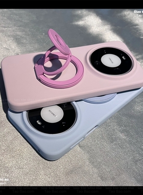 马卡龙三折叠双面磁吸支架适用Realme真我GT5PRO手机壳Neo7/GT8防摔6se软糯Q弹GT7PRO竞速版女新款大孔高级感