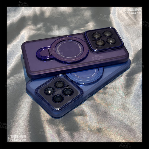 CD纹磁吸金属适用K90红米K70小米17/15/14Ultra手机壳12T站立支架K80/civi5透明NOTE11/13pro+男Turbo4/3/K60