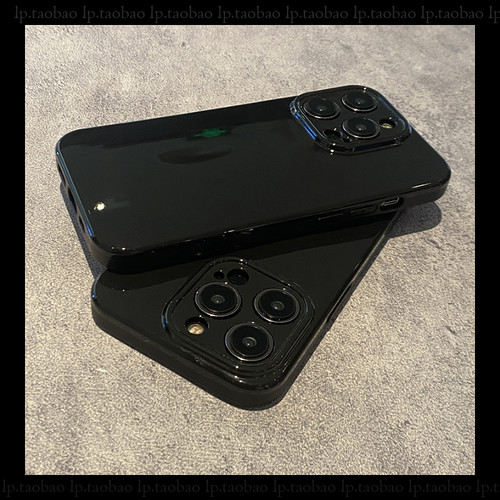 高级冷淡风亮黑色Find X9/X8S+适用OPPO Reno15/14/13手机壳A6全包7光面12防摔10pro+/K11/A72/5/1简约2硅胶3