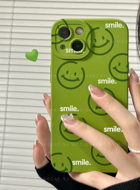 新款绿笑脸FIND X7适用OPPO K13TURBO/Reno14/11/8pro+手机壳A3PRO/A5/96硅胶A72简约A93s/K12/FINDX8S+