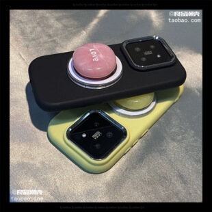 高级感A51 s21 s22Ultra小众S20FE硅胶A52 A53女款 A55 气质简约石头磁吸支架适用三星S22手机壳23 A54 24新款