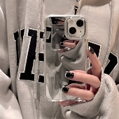 S20 X200PRO S50 补妆镜面壳Y500适用VIVO S19简约S16E个性 X300 X100S手机壳X90 S30女小众V60 MiNi 大孔S17