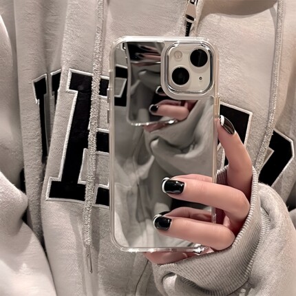 补妆镜面壳Find x9/x8s+适用OPPO K12S/Reno14手机壳A3/10高级感11F大孔一加15/13T/ACE5/6/x7/9pro+女A1X/2