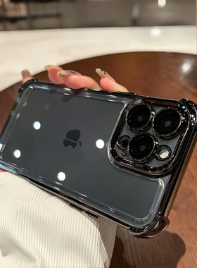 超强防摔适用iQOO15/13/NEO11手机壳iqoo 12/NEO10黑色时尚IQOO全包Z9Turbo/NEO7/8透明气囊7SE/Z10电镀PRO+