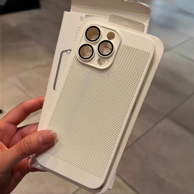 散热窝蜂透气适用IQOO NEO10PRO+手机壳IQOO 13/12PRO自带镜头膜Z10 TURBO奶白色硬壳全包防摔高级感冷淡风