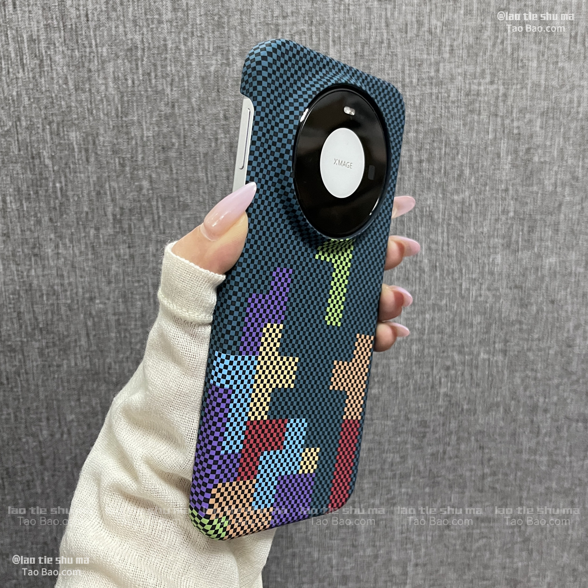 半包凯夫拉纹理适用Mate90/80RS华为畅享90promax手机壳60pro+/70X碳纤维纹70air麦芒30裸机超薄防摔大孔潮男