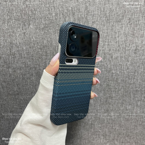 月升蓝色半包凯夫拉纹理适用小米POCO F9Pro手机壳F8Ultra/X8PRO MAX/F7/F6 PRO碳纤维纹F5PRO/X7PRO创意渐变
