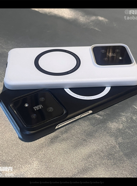 防滑黑白色简约MIX3适用K70小米14/13手机壳K60红米K40硬壳K30S至尊版Note12T金属磁吸圈Civi/10/11pro男K50