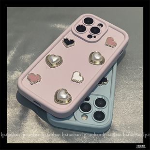 新款 Z9TURBO neo6 Z7少女粉Z6全包12PRO防摔9硅胶10软 立体爱心宝石适用iQOOneo9手机壳iqoo辣妹13 11s