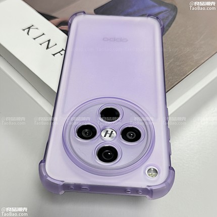 冰雾透明紫色气囊太空壳Find X9/X8Ultra适用OPPO Reno13手机壳14/A5/12F/11/8PRO+/10/1磨砂9/A3i/X8S/7/6/2